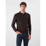 Lc Waikiki Yeni Sezon Polo Yaka Uzun Kollu Erkek Triko Kazak - Kahverengi - XL