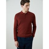 Lc Waikiki Yeni Sezon Polo Yaka Uzun Kollu Erkek Triko Kazak - Turuncu - XL