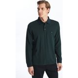 Lc Waikiki Yeni Sezon Polo Yaka Uzun Kollu Pike Erkek Tişört - Yeşil - M
