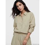 Lc Waikiki Yeni Sezon Poplin Oversize Kadın Gömlek - Bej