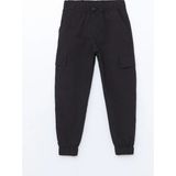 Lc Waikiki Yeni Sezon Rahat Kalıp Beli Lastikli Erkek Çocuk Kargo Jogger Pantolon - Siyah - 6 - 7 Yaş