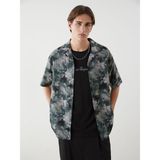 Lc Waikiki Yeni Sezon Rahat Kalip Kisa Kollu Desenli Erkek Gomlek - S5JL83Z8 - Yeşil - 2XL