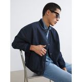 Lc Waikiki Yeni Sezon Rahat Kalıp Kolej Yaka Erkek Bomber Jean Ceket - İndigo - 2XL
