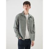 Lc Waikiki Yeni Sezon Rahat Kalıp Uzun Kollu Erkek Jean Gömlek - Haki - 2XL