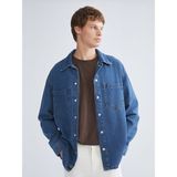 Lc Waikiki Yeni Sezon Rahat Kalıp Uzun Kollu Erkek Jean Gömlek - Indigo - XL
