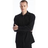 Lc Waikiki Yeni Sezon Rahat Kalıp Uzun Kollu Erkek Jean Gömlek - Siyah - XL