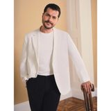 Lc Waikiki Yeni Sezon Regular Fit %100 Keten Erkek Blazer Ceket - 48 - Ekru