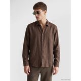 Lc Waikiki Yeni Sezon Regular Fit %100 Keten Erkek Gömlek - Çikolata Kahve - 2XL