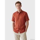 Lc Waikiki Yeni Sezon Regular Fit %100 Keten Erkek Gömlek - Yanık Turuncu