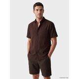 Lc Waikiki Yeni Sezon Regular Fit Armürlü Erkek Gömlek - 4XL - Kahverengi