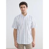 Lc Waikiki Yeni Sezon Regular Fit Çizgili Armürlü Erkek Gömlek - 3XL - Beyaz