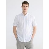 Lc Waikiki Yeni Sezon Regular Fit Çizgili Armürlü Erkek Gömlek - XL - Gri Çizgili