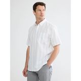 Lc Waikiki Yeni Sezon Regular Fit Çizgili Armürlü Erkek Gömlek - XL - Gri