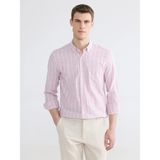 Lc Waikiki Yeni Sezon Regular Fit Çizgili Erkek Dokulu Gömlek - XL - Pembe