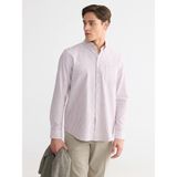 Lc Waikiki Yeni Sezon Regular Fit Çizgili Erkek Gömlek - XL - Mürdüm Çizgili