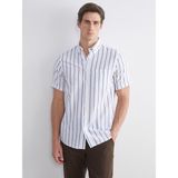 Lc Waikiki Yeni Sezon Regular Fit Çizgili Erkek Gömlek - XS - Lacivert