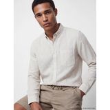 Lc Waikiki Yeni Sezon Regular Fit Çizgili Keten Karışımlı Erkek Gömlek - 2XL - Kahverengi Çizgili