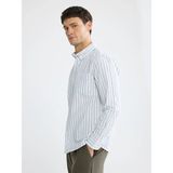 Lc Waikiki Yeni Sezon Regular Fit Çizgili Oxford Erkek Gömlek - 2XL - Ekru