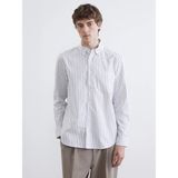 Lc Waikiki Yeni Sezon Regular Fit Çizgili Oxford Erkek Gömlek - Ekru