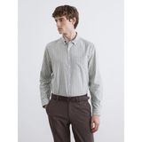 Lc Waikiki Yeni Sezon Regular Fit Çizgili Oxford Erkek Gömlek - Haki