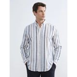 Lc Waikiki Yeni Sezon Regular Fit Çizgili Oxford Erkek Gömlek - Mavi