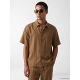 Lc Waikiki Yeni Sezon Regular Fit Dokulu Erkek Gömlek - 3XL - Hardal Sarısı
