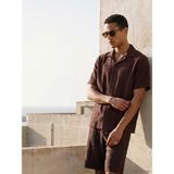 Lc Waikiki Yeni Sezon Regular Fit Dokulu Erkek Gömlek - Koyu Mürdüm