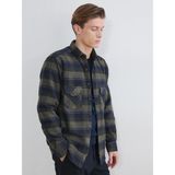 Lc Waikiki Yeni Sezon Regular Fit Ekose Desenli Erkek Oduncu Gömlek - Haki