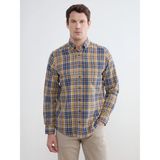 Lc Waikiki Yeni Sezon Regular Fit Ekose Desenli Gabardin Erkek Gömlek - 2XL - Sarı
