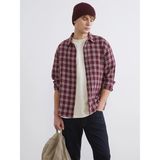 Lc Waikiki Yeni Sezon Regular Fit Ekose Erkek Gömlek - Bordo