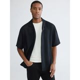 Lc Waikiki Yeni Sezon Regular Fit Erkek Kısa Kollu Krinkle Gömlek - XL - Siyah