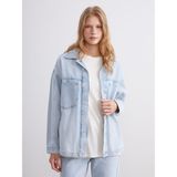 Lc Waikiki Yeni Sezon Regular Fit Kadın Jean Gömlek - Mavi