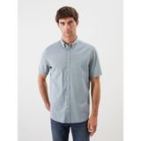 Lc Waikiki Yeni Sezon Regular Fit Keten Karışımlı Erkek Gömlek - 2XL - Mavi
