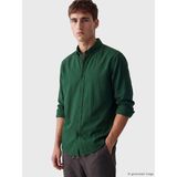 Lc Waikiki Yeni Sezon Regular Fit Keten Karışımlı Erkek Gömlek - 2XL - Orman Yeşili