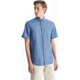 Lc Waikiki Yeni Sezon Regular Fit Keten Karışımlı Erkek Gömlek - Indigo