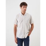 Lc Waikiki Yeni Sezon Regular Fit Kısa Kollu Armürlü Erkek Gömlek - 2XL - Bej