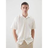 Lc Waikiki Yeni Sezon Regular Fit Kısa Kollu Armürlü Erkek Gömlek - 2XL - Ekru
