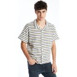 Lc Waikiki Yeni Sezon Regular Fit Kısa Kollu Çizgili Erkek Gömlek - 2XL - Haki