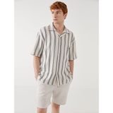 Lc Waikiki Yeni Sezon Regular Fit Kısa Kollu Çizgili Erkek Gömlek - XL - Beyaz