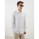 Lc Waikiki Yeni Sezon Regular Fit Kısa Kollu Çizgili Oxford Erkek Gömlek - Beyaz