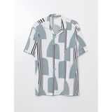 Lc Waikiki Yeni Sezon Regular Fit Kisa Kollu Desenli Erkek Gomlek - S57286Z8 - Yeşil