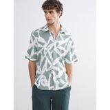Lc Waikiki Yeni Sezon Regular Fit Kısa Kollu Desenli Erkek Gömlek - XL - Yeşil