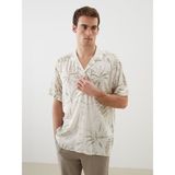 Lc Waikiki Yeni Sezon Regular Fit Kısa Kollu Desenli Viskon Erkek Gömlek - XL - Yeşil