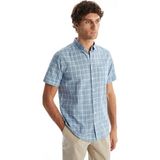 Lc Waikiki Yeni Sezon Regular Fit Kısa Kollu Ekose Poplin Erkek Gömlek - İndigo - 3XL