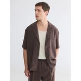 Lc Waikiki Yeni Sezon Regular Fit Kısa Kollu Erkek Ceket - M - Koyu Kahverengi