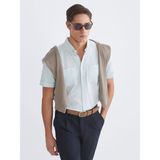 Lc Waikiki Yeni Sezon Regular Fit Kısa Kollu Erkek Dokulu Gömlek - Turkuaz