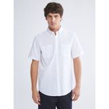 Lc Waikiki Yeni Sezon Regular Fit Kısa Kollu Erkek Dokulu Gömlek - XS - Beyaz