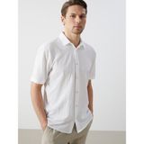 Lc Waikiki Yeni Sezon Regular Fit Kısa Kollu Erkek Gömlek - 2XL - Beyaz