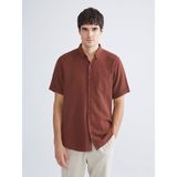 Lc Waikiki Yeni Sezon Regular Fit Kısa Kollu Erkek Gömlek - XL - Kahverengi