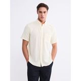 Lc Waikiki Yeni Sezon Regular Fit Kısa Kollu Erkek Gömlek - XS - Sarı